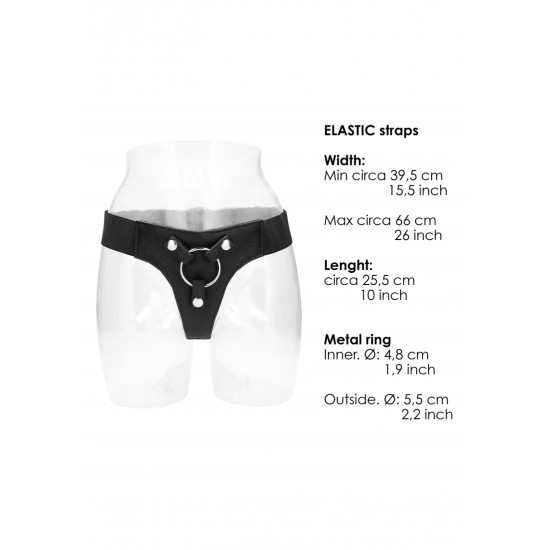 Arnês em Pele Strap-On Elástico RealRock