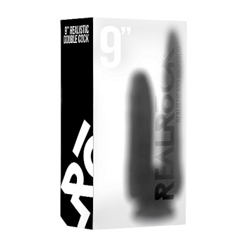 Realistic Double Cock - 9 - Preto Realistic Double Cock - 9 - Preto