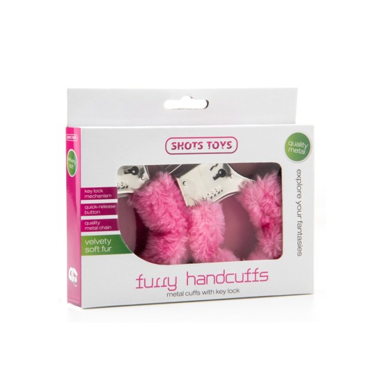 Algemas com Pelo - Rosa
